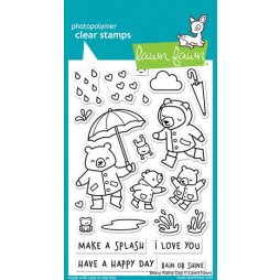 Lawn Fawn Stempelset Clear Stamps Beary Rainy Day -...