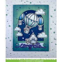 Lawn Fawn Stempelset Clear Stamps Fly High - Hei&szlig;luftballon Geburtstag Party