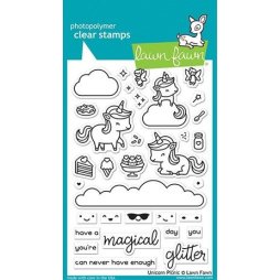 Lawn Fawn Stempelset Clear Stamps Unicorn Picnic Picknick...