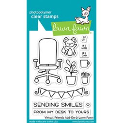 Lawn Fawn Stempelset Clear Stamps Virtual Friends -...