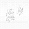 Gummiapan Stanzschablone D230314 - Brick Wall Wand Ziegelmauer Hintergrund Stein