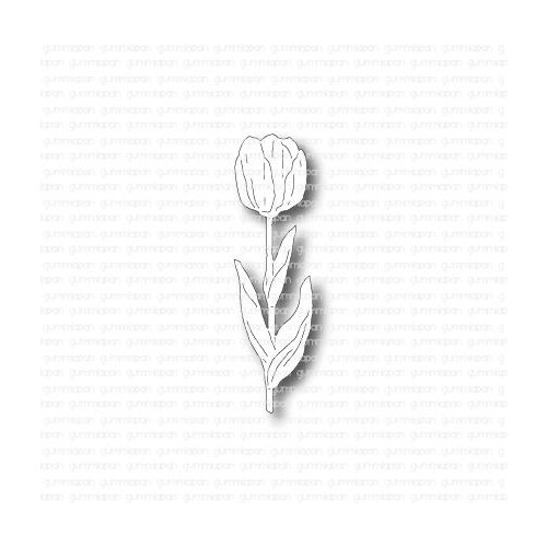 Gummiapan Stanzschablone D230149 - kleine Tulpe Blume Pflanze Garten Geschenk
