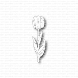 Gummiapan Stanzschablone D230149 - kleine Tulpe Blume...