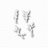 Gummiapan Stanzschablone D230235 - 4 Elfen Elfe Fee Fabelwesen Fl&uuml;gel