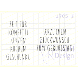 AEH Design Mini Stempelset 1705F - Zeit f&uuml;r Konfetti...