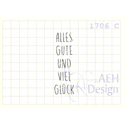 AEH Design Gummistempel 1706C - Alles Gute und viel...