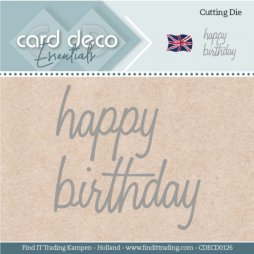 Card Deco Stanzschablone Happy Birthday - Herzlichen...