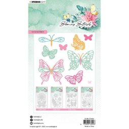 StudioLight Blooming Butterfly Stanzschablone - Schmetterling Fl&uuml;gel Tier Sommer