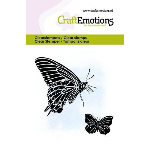 CraftEmotions Clear Stamps - Schmetterlinge Butterfly Schmetterling Fl&uuml;gel Tier