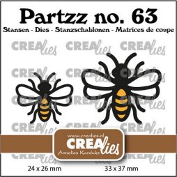 Crealies Stanzschablone CLPartzz63 - 2 Bienen Honig...