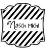 Stempel-Scheune Gummistempel 89 - Label Nasch mich! Streifen &Uuml;berraschung Stanze