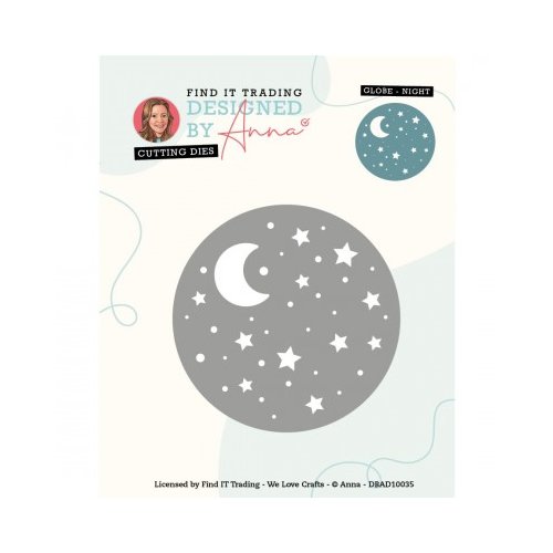 Stanzschablone Globe Night DBAD10035 - Nacht Mond Sterne Stern Himmel Licht