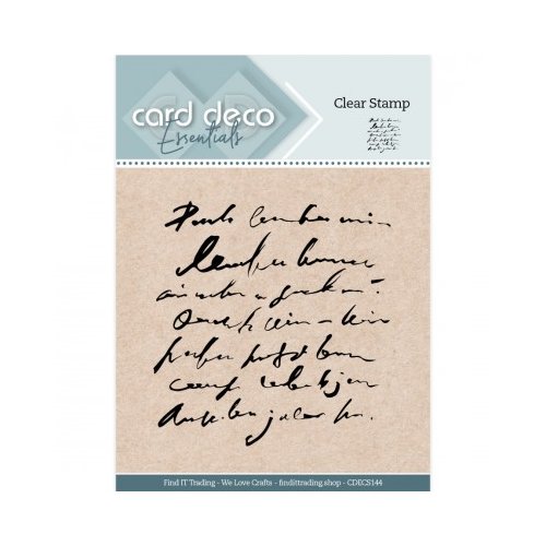 Card Deco Clear Stamp Essentials CDECS144 - Vintage Text Hintergrund Schrift