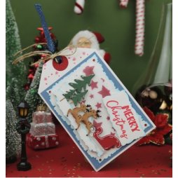 Card Deco Stanzschablone CDEMIN10070 - Schlitten Rentier Winter Weihnachtsmann