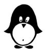 Dini Design Gummistempel 541 -  Pinguin Winter Schnee Vogel Felld Tier Motiv