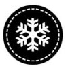 Dini Design Gummistempel 458 - Schneeflocke Winter Schnee Naht Kreis Motiv