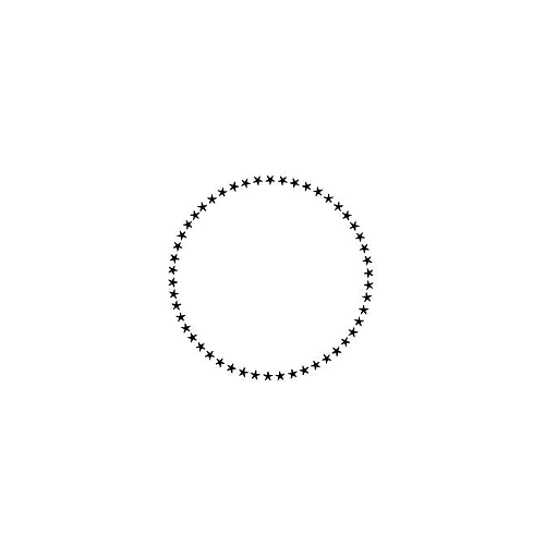 Dini Design Gummistempel 52 - Sternenkreis Sterne Kreis Rand Label Circle Button