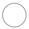 Dini Design Gummistempel 52 - Sternenkreis Sterne Kreis Rand Label Circle Button