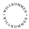 Dini Design Gummistempel 56 - Willkommen Kreis Rund Stern Gr&uuml;&szlig;e Freude Spruch