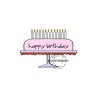 Gummiapan Gummistempel 11050503 - Happy Birthday Torte Kuchen Kerzen Geburtstag