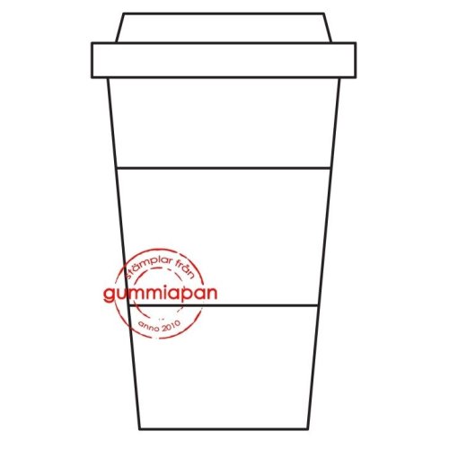Gummiapan Gummistempel 13020303 - Coffee to go Herz Becher Cup Tasse Kaffee