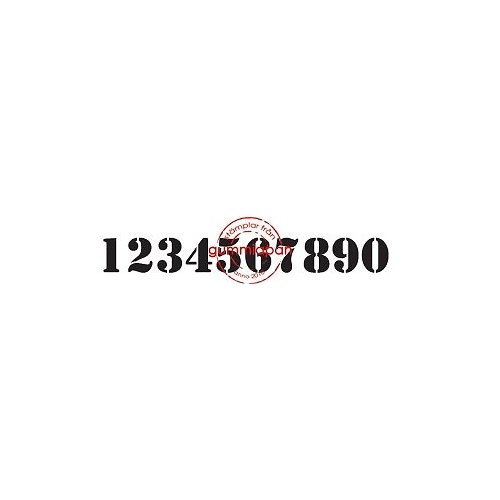 Gummiapan Gummistempel 14030104 - Zahlen 1 bis 9 Z&auml;hlen Motivstempel Zahlenreihe
