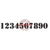 Gummiapan Gummistempel 14030104 - Zahlen 1 bis 9 Z&auml;hlen Motivstempel Zahlenreihe