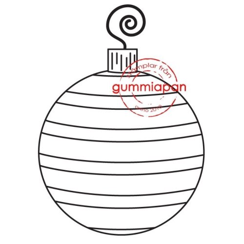 Gummiapan Gummistempel 14090502 - Weihnachtskugel Weihnachtsbaum Kugel Deko