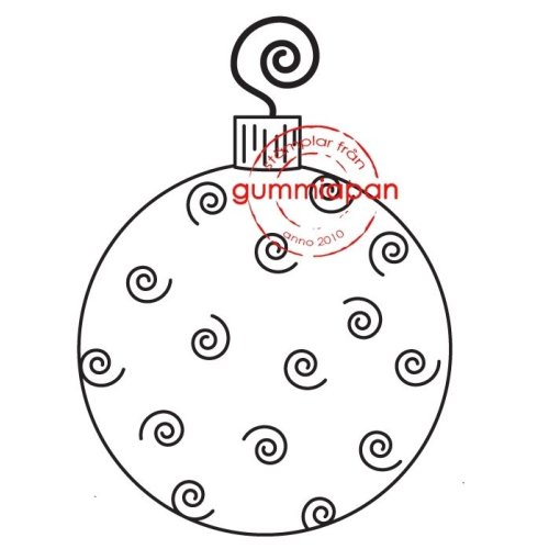 Gummiapan Gummistempel 14090504 - Weihnachtskugel Weihnachtsbaum Dekoration
