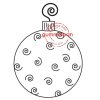 Gummiapan Gummistempel 14090504 - Weihnachtskugel Weihnachtsbaum Dekoration