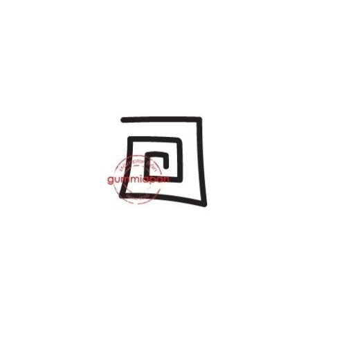 Gummiapan Gummistempel 15060105 - Quadrat Spirale Loch Linie Motivstempel