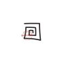 Gummiapan Gummistempel 15060105 - Quadrat Spirale Loch Linie Motivstempel