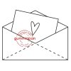 Gummiapan Gummistempel 16020103  Brief Post Umschlag Herz Nachricht &Uuml;berraschung