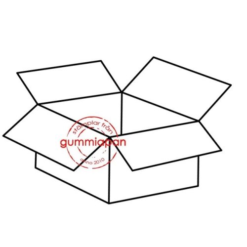 Gummiapan Gummistempel 16020124 - Karton Verpackung offen Kiste Schachtel Motiv