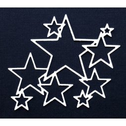 Gummiapan Stanzschablone D160411 - verbundene Sterne...