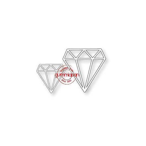 Gummiapan Stanzschablone D170302 - Diamant Muster Streifen Juwel Edelstein Karte