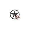 Gummiapan Gummistempel 11020206 - Stern Kreis Vintage Rund Kontur Kugel Star