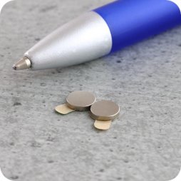 Neodym Scheibenmagnete &Oslash; 6 x 1 mm selbstklebend NdFeB Magnetscheibe Magnete   300