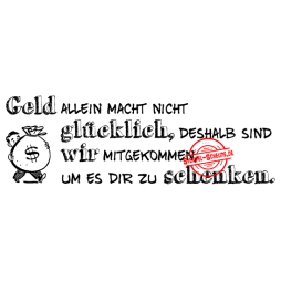 Stempel-Scheune Gummistempel 75 - Geld Geschenk...
