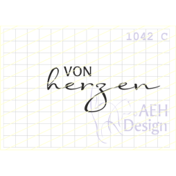 AEH Design Gummistempel 1042C - vielen Herzen Herz Liebe...