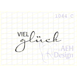 AEH Design Gummistempel 1044C - viel Gl&uuml;ck Erfolg...