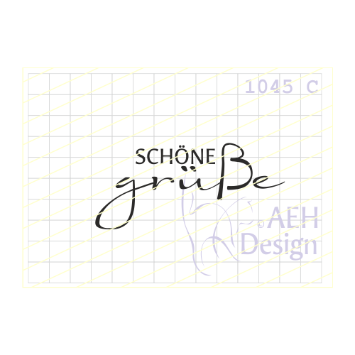 AEH Design Gummistempel 1045C - sch&ouml;ne Gr&uuml;&szlig;e Gru&szlig; Ort Reise getrennt Liebe