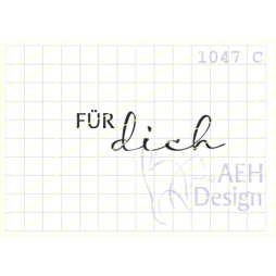 AEH Design Gummistempel 1047C - f&uuml;r Dich Geschenk...