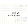 AEH Design Gummistempel 1049C - F&uuml;r Euch Geste MItbringsel &Uuml;berraschung Freude