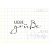 AEH Design Gummistempel 1050C - Liebe Gr&uuml;&szlig;e Gru&szlig; Herz Freundschaft Text Spruch