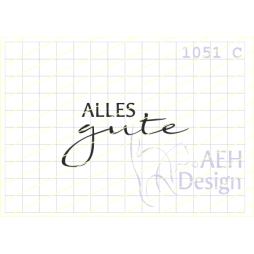 AEH Design Gummistempel 1051C -Alles Gute Geburtstag...