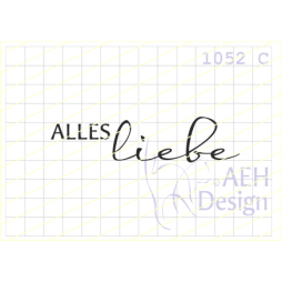AEH Design Gummistempel 1052C - Alles Liebe Gru&szlig;...