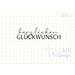 AEH Design Gummistempel 1053D - Herzlichen...