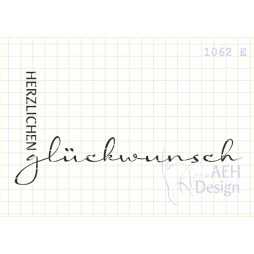 AEH Design Gummistempel 1062E - Herzlichen...