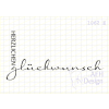 AEH Design Gummistempel 1062E - Herzlichen Gl&uuml;ckwunsch Happy Birthday Geburtstag